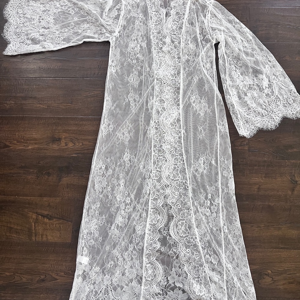 Boho White Lace long cover